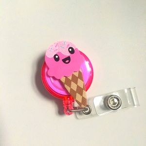 Ice cream cone badge ree key card ID holder